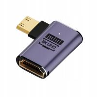ADAPTER KĄTOWY KONWERTER PRZEJŚCIÓWKA HDMI do Mini HDMI 48GBPS 8K 60HZ C2