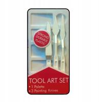 Zestaw 3 szpachelek z paletką Tool Art Set