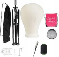 Głowa treningowa Do Peruk fryzjerska STATYW Duży Zestaw Do Czesania