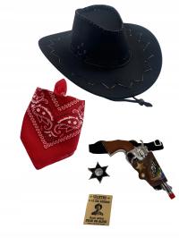 Strój przebranie KOWBOJA dla dzieci KAPELUSZ KOWBOJSKI czarny KOWBOJ