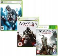 TRYLOGIA Assassin's Creed 1 & 2 & 3 XBOX 360