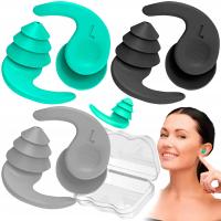 ZATYCZKI DO USZU PŁYWANIA NURKOWANIA NA BASEN SILIKONOWE ETUI WODOSZCZELNE