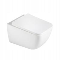 MISKA WC WISZĄCA TORNADO YUZU-WH-TR-03 BIAŁA DESKA WOLNOOPADAJĄCA DUROPLAST