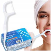 ЗУБНАЯ НИТЬ ЗУБОЧИСТКИ НА ПАЛОЧКЕ С ПАЛОЧКОЙ 50ШТ