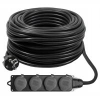 PRZEDŁUŻACZ BUDOWLANY OGRODOWY 20M 3X1,5 IP44 ROZGAŁĘŹNIK POCZWÓRNY POLSKI