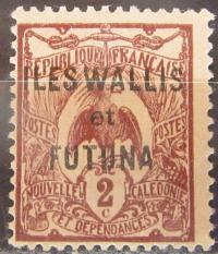 Nowa Kaledonia kolonia francuska stary znaczek z nadrukiem (6/16