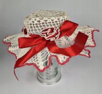 RĘKODZIEŁO PIĘKNY KAPELUSZ VINTAGE