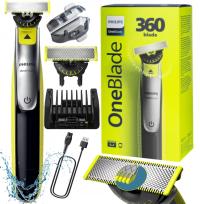 Golarka Philips foliowa akumulatorowa OneBlade 360 z nasadkami do zarostu
