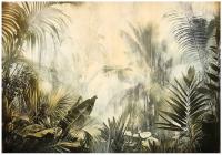 FOTOTAPETA DŻUNGLA LIŚCIE VINTAGE SYPIALNIA SALON TAPETA FLIZELINA 350x250