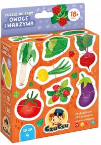 Puzzle do pary Owoce i warzywa Czuczu dla dzieci 18m+