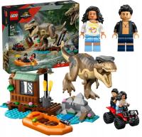 KLOCKI LEGO 76975 JURRASIC WORLD UCIECZKA RZEKĄ PRZE TYRANOZAUREM PREZENT