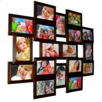 Multirama для 18 фотографий-деревянные фоторамки