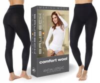 Legginsy Brubeck COMFORT WOOL / odzież z wełny Merino czarny