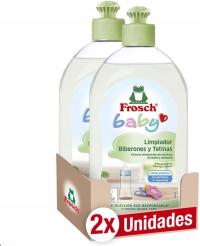Środek czyszczący Frosch Baby usuwa resztki mleka hypoalergiczny 2x500ml