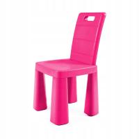 Krzesło plastikowe dla dzieci w kolorze różowym solidne dziecięce Doloni