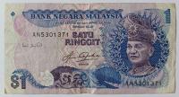 Banknot Malezja 1 Ringgit 1981 rok