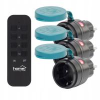 Home THO2313 Zdalnie sterowane gniazdka zewnętrzne zasilane sieciowo, zestaw, IP44, 2300 W