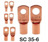 KONEKTOR OCZKOWY złączka elektryczna miedziany SC35-6 M6 35mm 2 oczko Cu