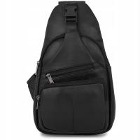 Saszetka nerka przez ramię crossbody męska modna torba dwukomorowa skóra