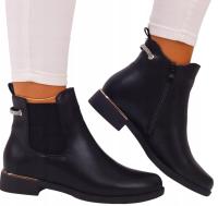 Gogo botki damskie płaski obcas