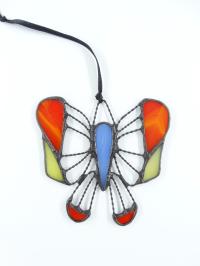 Zawieszka witrażowa TĘCZOWY MOTYL II