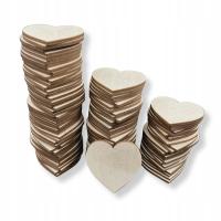 Serca drewniane do zdobienia 100 SZt 5x5 cm scrapki serduszko serce zestaw
