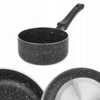 ТРАДИЦИОННАЯ МРАМОРНАЯ КАСТРЮЛЯ С РУЧКОЙ 14X7CM БЕЗ ИНДУКЦИИ