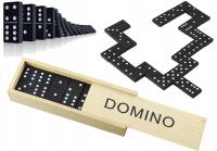 DOMINO DREWNIANE KLOCKI GRA + PUDEŁKO DREWNO