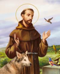 Святой Франциск Ассизский с волком