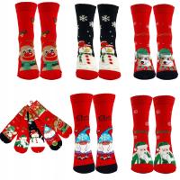 5X рождественские носки Детские хлопковые веселые красочные премиум качество