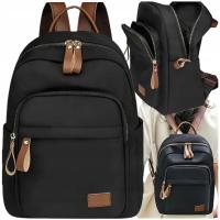 ЖЕНСКИЙ РЮКЗАК ДЛЯ ШКОЛЫ, ЧЕРНЫЙ СТИЛЬНЫЙ ГОРОДСКОЙ ВМЕСТИТЕЛЬНЫЙ РЮКЗАК