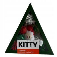 Swiąteczny zestaw zabawek dla KOTA - zestaw prezentowy dla kota - Mikołaj