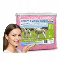 KOŁDRA WEŁNIANA 160X200 NATURALNA 100% WEŁNA OWCZA PRODUKT POLSKI
