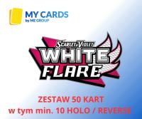 Pokémon TCG Scarlet&Violet White Flare Zestaw 50 losowych kart + kod online