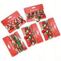 Zestaw bransoletek świątecznych w stylu boho - świąteczne choinki Prezent