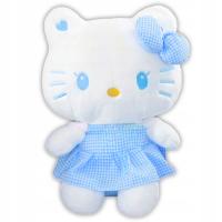 Maskotka Kotek Hello Kitty W Sukience Niebieska Duża 40cm Pluszak Milutki