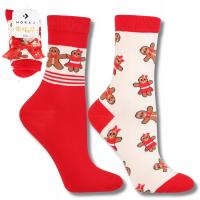 ŚWIĄTECZNE SKARPETY W PIERNIKI SKARPETKI PREZENT MORAJ 2PAK