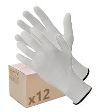 Rękawiczki bawełniane KOSMETYCZNE Rękawice BEZPYŁOWE ELASTYCZNE NYLON x12
