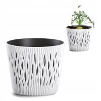 Doniczka SANDY ROUND z wkładem DSR130 BIAŁA