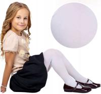Детские колготки белые колготки гладкие эластичные 30 DEN