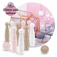 Różana Wata Cukrowa Zestaw do gry w kręgle 11 el. Wader 41102