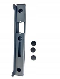 Kaseta elektrozaczepu niska kolor antracyt 40x20 RAL7016 do furtki bramy