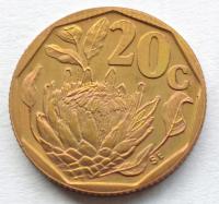 Republika Południowej Afryki 20 Cent 1992 Bardzo piękny (VF)