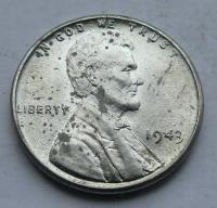 USA 1 cent 1943 Lincoln - stal pokryta cynkiem (6