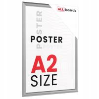 Ramka plakatowa A2 OWZ Srebrna rama zatrzaskowa