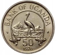 Uganda - moneta - 50 Centów 1976 - Bank of Uganda - MENNICZA UNC - RZADKA !