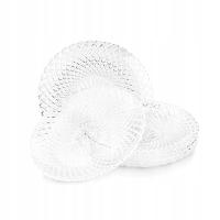 Набор десертных тарелок для 6 человек круглое стекло Tadar Madeline 20 см