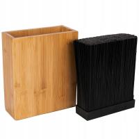 КУХОННЫЙ БЛОК БОЛЬШАЯ СТОЙКА ДЛЯ НОЖЕЙ УНИВЕРСАЛЬНАЯ БАМБУКОВАЯ ВСТАВКА СТЕРЖНИ