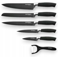 Набор Набор кухонных ножей Черный в коробке 6 el овощечистка острый