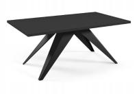 Czarny stół rozkładany 140 cm / 240 cm x 80 cm Vento na metalowych nogach